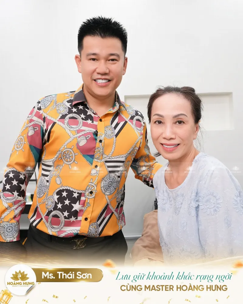 Ms. Thái Sơn cùng Master Hoàng Hưng sau khi làm đẹp