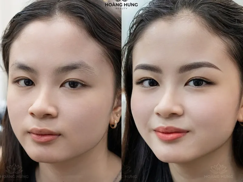 Trước và sau điêu khắc sợi Hairstroke — khách 1